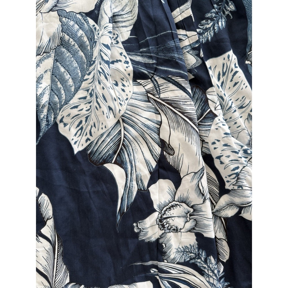 NWT Maaji Calla Lily Zuri Wide Leg Pants Blue White Floral Size L - $132 - Picture 2 of 5
